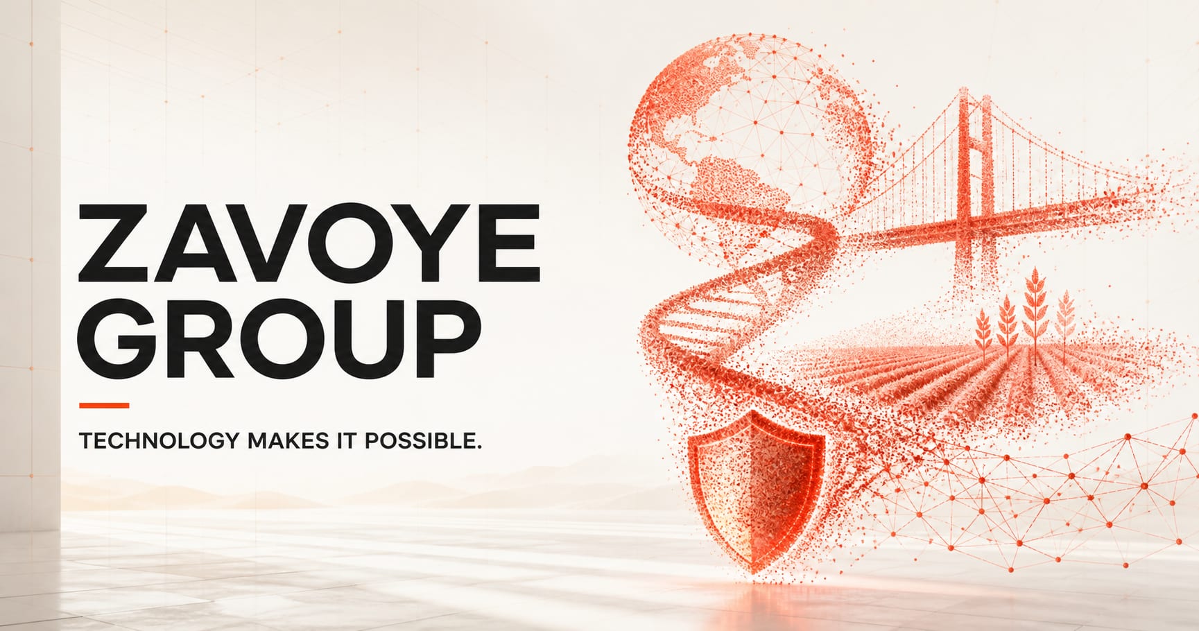 Zavoye Group — Technology Makes It Possible, represented through technology, engineering, agriculture and defence